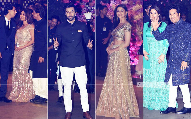 Akash Ambani-Shloka Mehta Engagement Party: 12 Candid Pics Of SRK, Ranbir, Alia, Sara, Aryan & Sachin