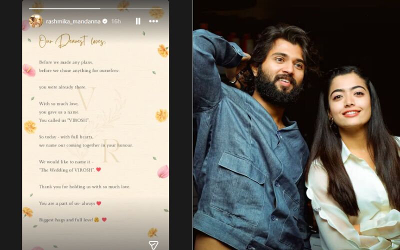 Vijay Deverakonda And Rashmika Mandanna Dedicate Their Wedding To Fans, Calling It “The Wedding Of VIROSH”