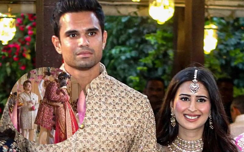 Arjun Tendulkar-Saaniya Chandhok Wedding: Couple Share Warm Hug After Exchanging Varmala, Video Goes Viral