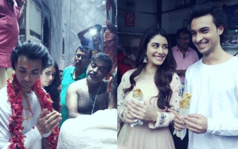 फिल्म लवरात्रि के प्रमोशन के लिए आयुष शर्मा और वारिना हुसैन पहुंचे कोलकाता, मशहूर काली मंदिर में लिया आशीर्वाद