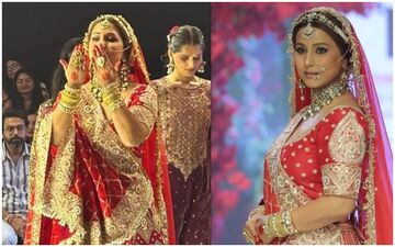 Salute To Her Spirit! Hina Khan Impresses Netizens As She Walks The Ramp In Bridal Wear Despite Stage 3 Breast Cancer 