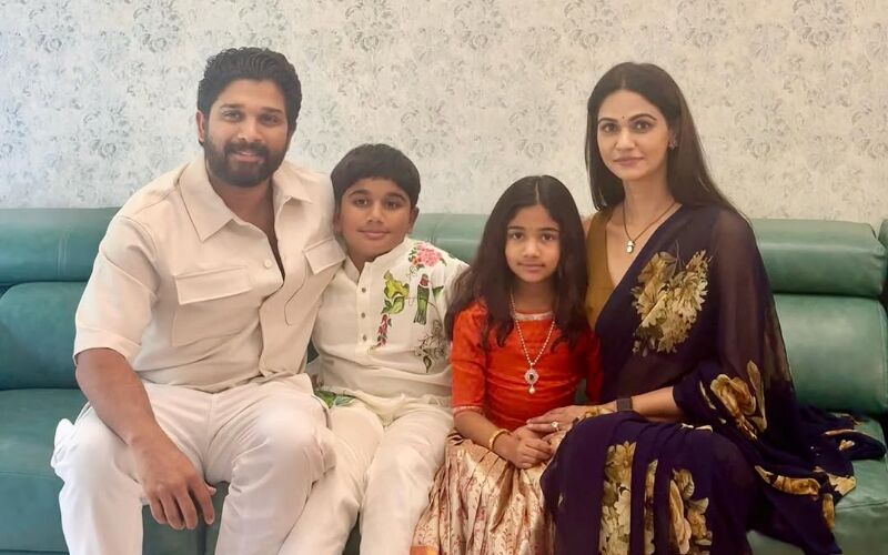 Allu Arjun Celebrates Makar Sankranti With Wife Sneha Reddy And Kids, Ayaan And Arha!