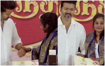 OMG! Thalapathy Vijay Told To Remove His Arm From Around The Shoulder Of A Female 10th Student, VIDEO Goes Viral - WATCH 