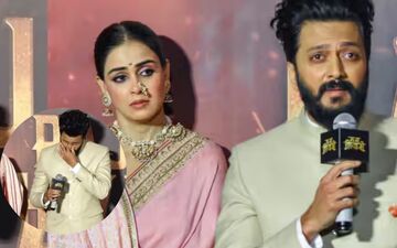 Riteish Deshmukh Breaks Down At Raja Shivaji Trailer Launch; Genelia Gets Emotional On Stage 