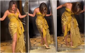 Priyanka Chopra Stumbles As Her Heel Gets Stuck In An Elevator; BTS Video From Actress’ Recent Photoshoot Goes VIRAL- Watch 