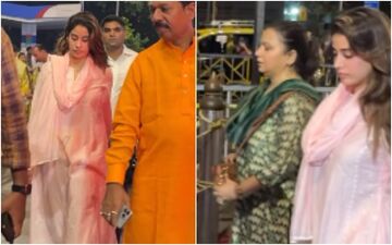 Janhvi Kapoor Seeks Blessing At Siddhi Vinayak Temple Along With Rumoured Boyfriend Shikhar Pahariya’s Mother- WATCH 