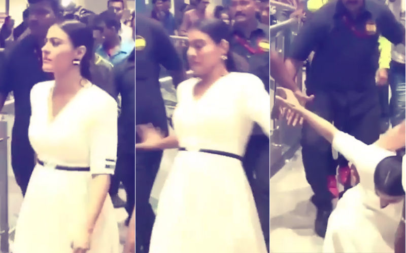 Oops! इवेंट के दौरान चलते-चलते फिसल कर गिर पड़ी एक्ट्रेस काजोल