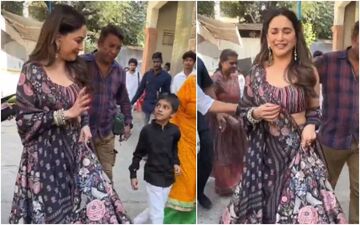 'Aunty': Madhuri Dixit Giggles As A Kid Cutely Calls Her On Dance Deewane Set; Actress Leaves Fans Gushing- Watch VIDEO Inside 