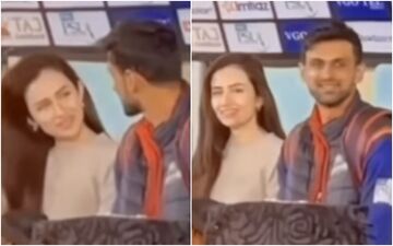 Shoaib Malik-Sana Javed Indulge In A Lovey-Dovey Chat During The Match; Netizens Say, ‘Most Hated Couple’- Watch VIRAL Video 