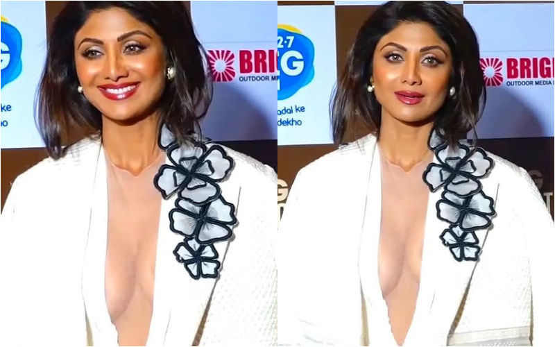 Omg Shilpa Shetty Goes Braless In White Pant Suit Shows Off Her Ample