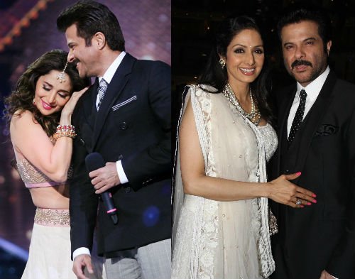 anil kapoor with madhuri dixit and sridevi
