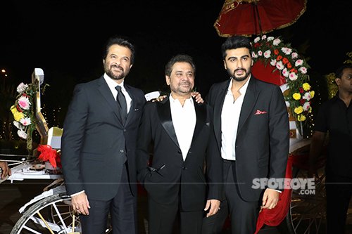 Arjun Kapoor with his chachu Anil Kapoor at the launch of Mubarakan