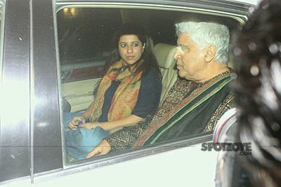 Javed and Zoya Akhtar at Dear Zindagi Screening