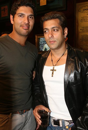 Yuvraj singh with Salman Khan