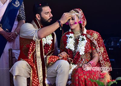 yuvraj hazel wedding in goa indian style wedding