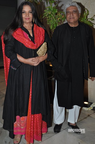 shabana azmi with javed akhtar at the bash