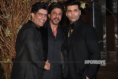 manish malhotra srk karan johar at the party