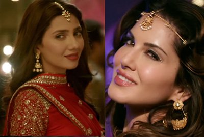 mahira khan and sunny leone in stills from srk raees