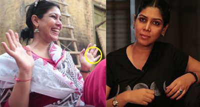 sakshi tanwar with a ring on her left ring finger dangal