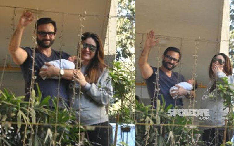 Saif Ali Khan-Kareena Kapoor Reach Home With Their Son Taimur Ali Khan Pataudi