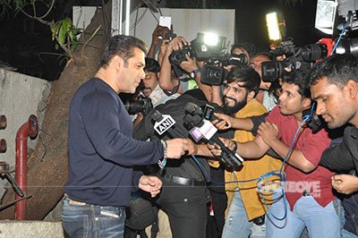 salman talking to the media