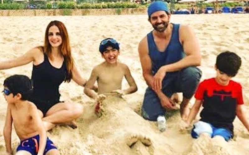 Hrithik And Sussanne Holiday Together In Dubai With Kids