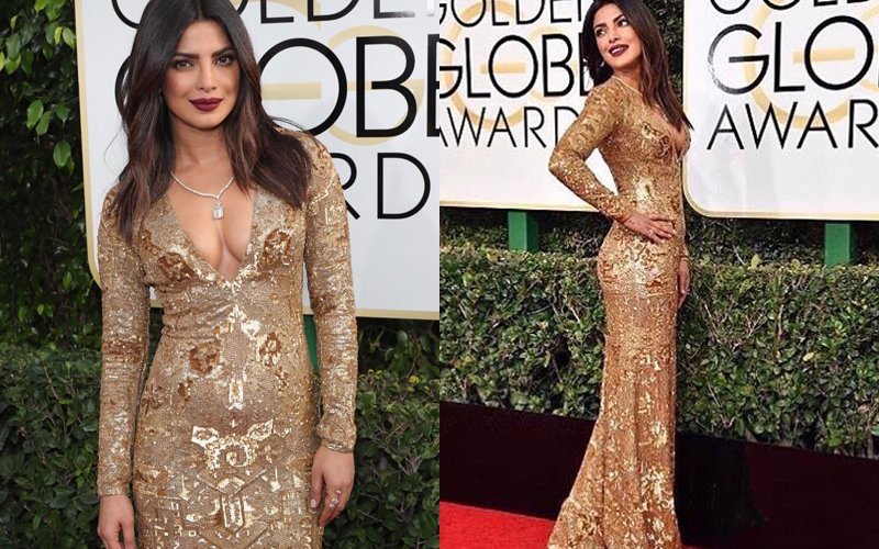 SEXY, SEXIER, SEXIEST: Priyanka Chopra Sizzles In A Glittering Gown At 74th Golden Globe Awards