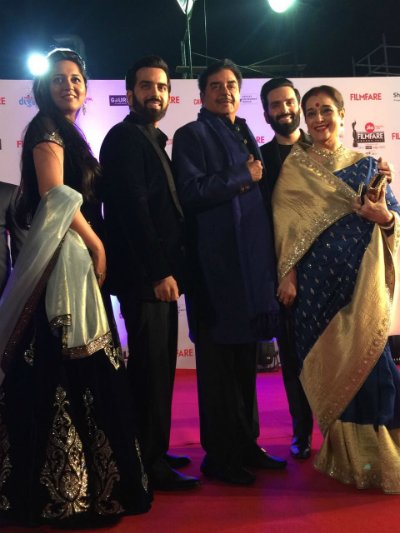 shatrughan singh and family at 6 2 nd filmfare awards