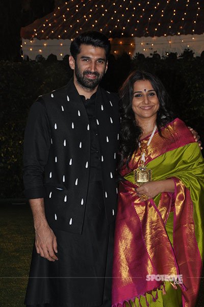 aditya roy kapur and vidya balan at ronnie screwala daughter wedding