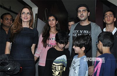 sussanne zayed hredaan hrehaan family at kaabil screening