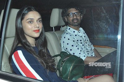 aditi rao hydari and companion snapped at karan johars valentines party