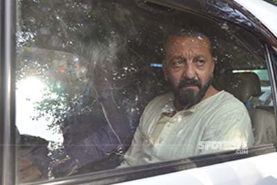 sanjay dutt in the car