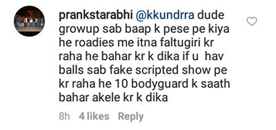 prankstarabhi criticizes karan kundra for slapping a contestant on national television mtv roadies rising