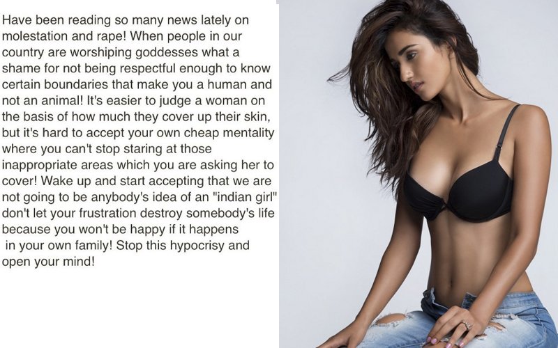 Disha Patani Bursts Out Against Slut Shaming, Compares It To Rape