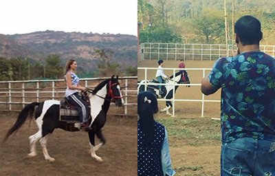 Salman Khan and Lulia Vantur horseriding