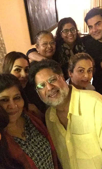 arbaaz malaika come together for her fathers bday