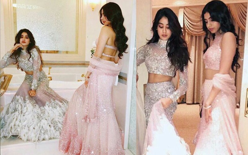 SEXY IN FEATHERS: Jhanvi & Khushi Kapoor's Bathroom Photo Shoot