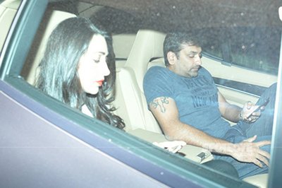 karisma kapoor and sandeep toshniwal at the kareena kapoor party