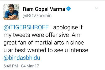 ram gopal verma apoligizes to tiger shroff