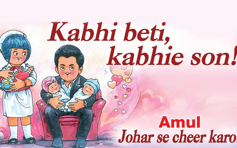 ‘Kabhi Beti, Kabhie Son’, Reads Amul’s Latest Creative Welcoming KJo’s Twins