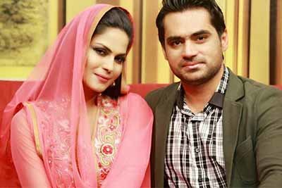 veena malik with husband