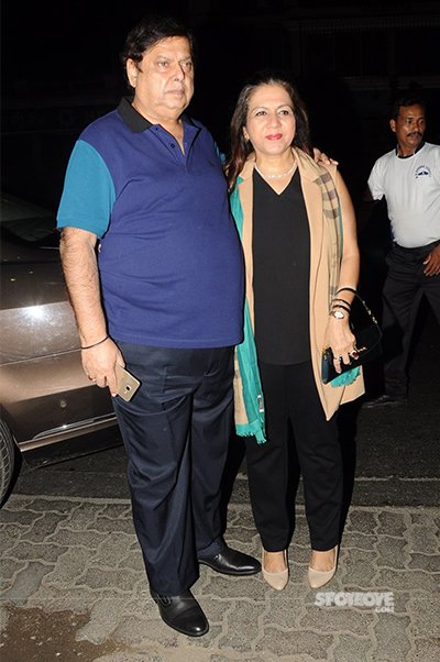 david dhawan with his wife at badrinath ki dulhania success bash