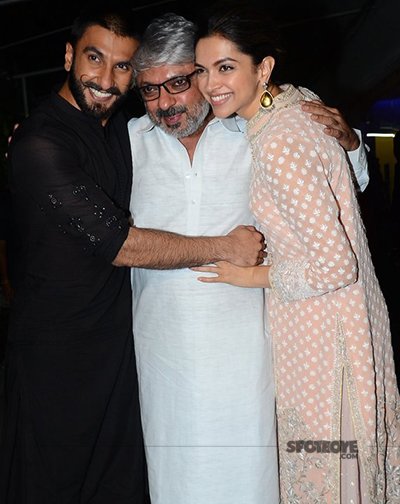 ranveer singh sanjay leela bhansali and deepika padukone padmav