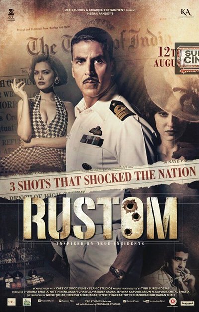 rustom movie poster starring akshay kumar