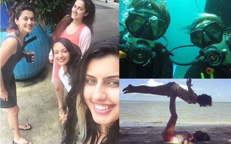 Pink Girl Taapsee Pannu Hits The Beach: Vacation Diaries Unfolded
