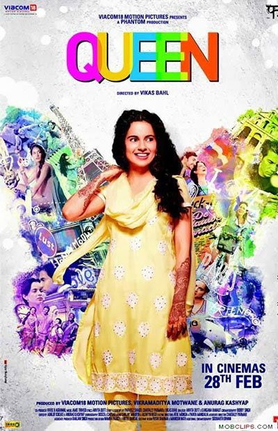kangana ranaut on the poster of vikas bahl directed queen