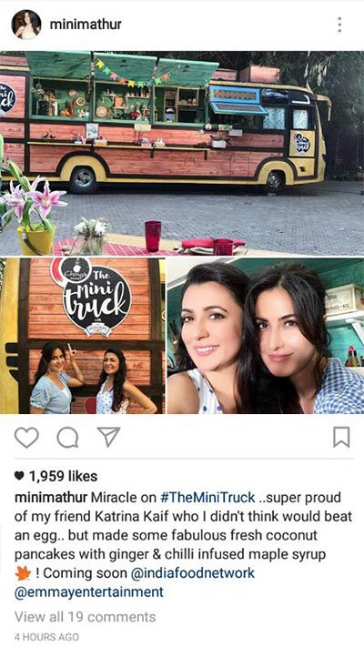 katrina kaif and mini mathur promote the mini truck theminitruck