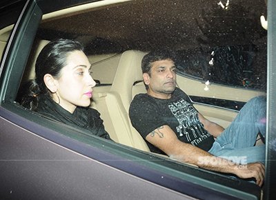 karisma kapoor and sandeep toshniwal at shashi kapoors house spotted