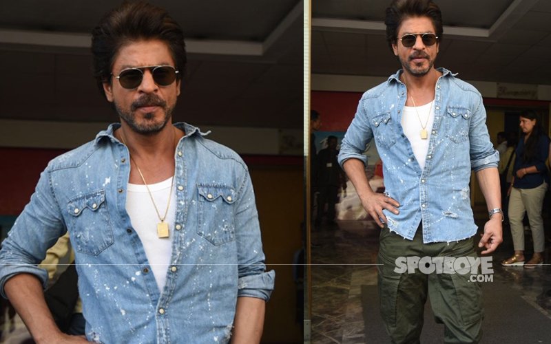 SRK Looks Dapper But In Pain At The Trailer Launch Of Raees
