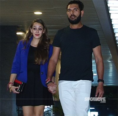 Yuvraj Singh and Hazel Keech Sanpped At Hakkassan .jpg